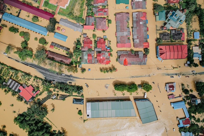 Flooding in Residential Area