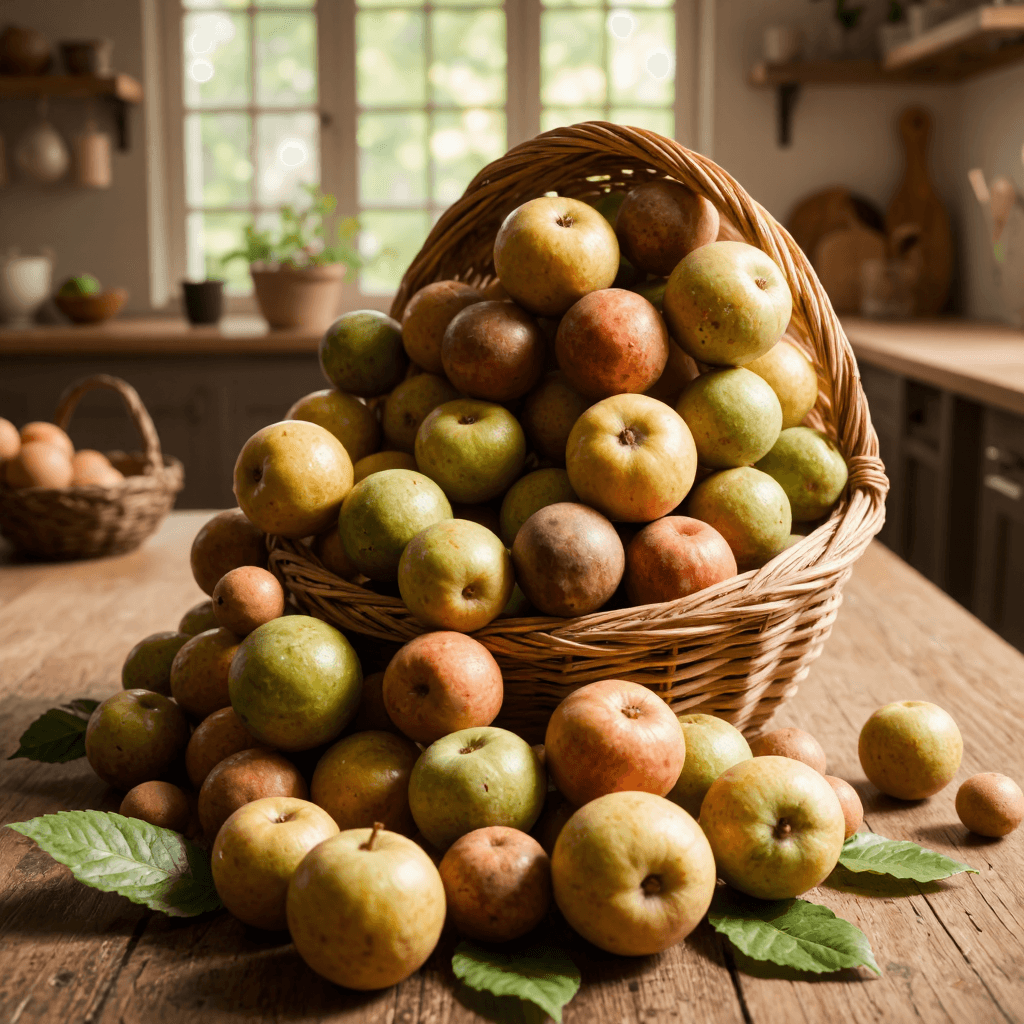 product photography of basket of mixed fruits