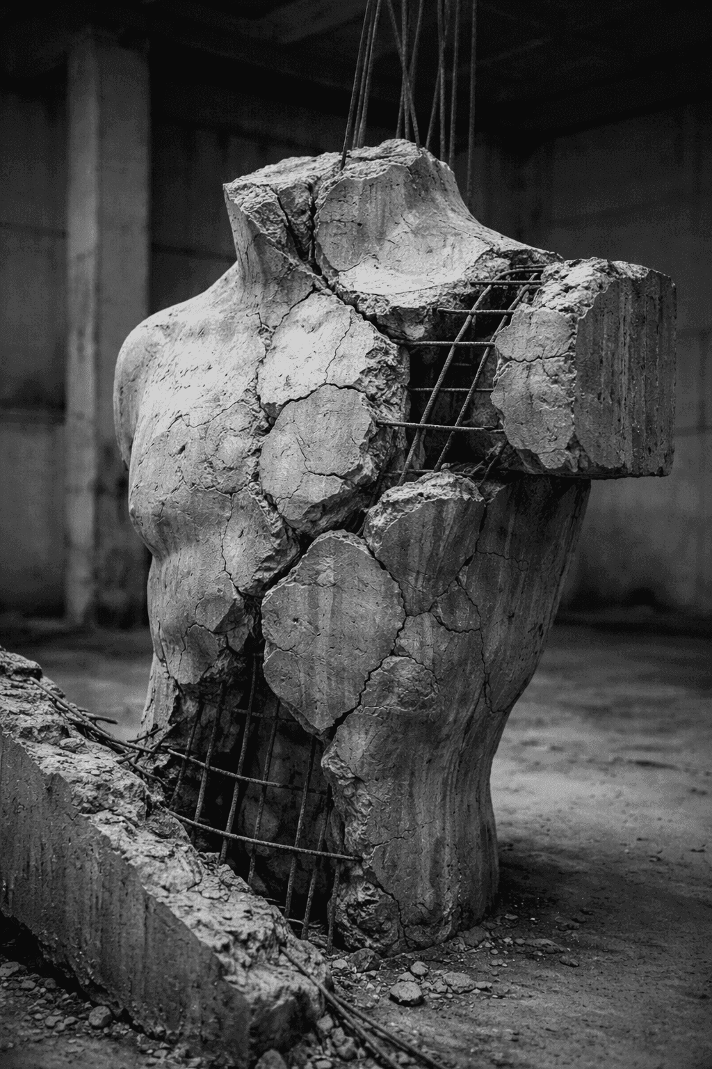 galatee torso in concrete