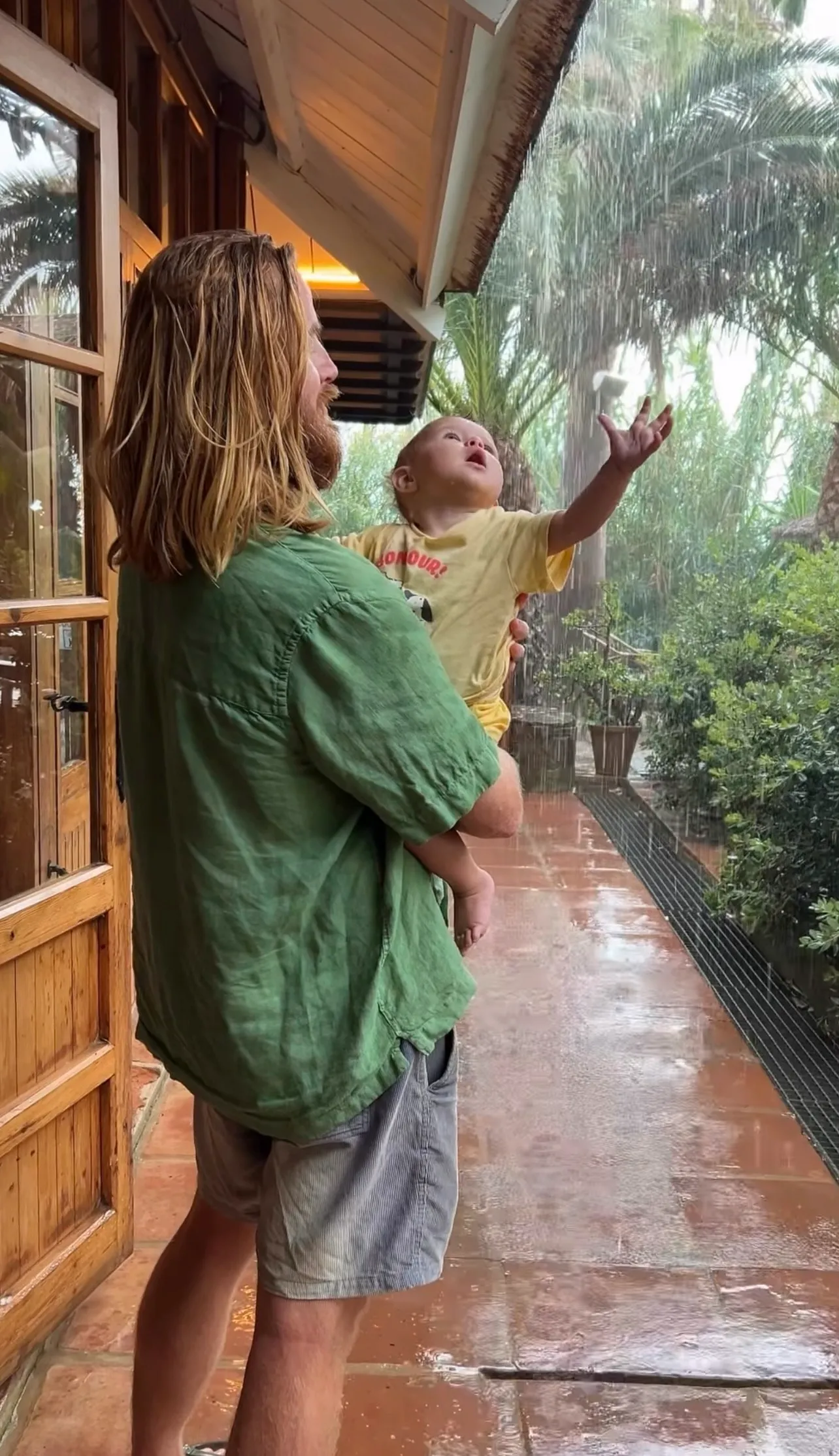 Nick Collins and baby