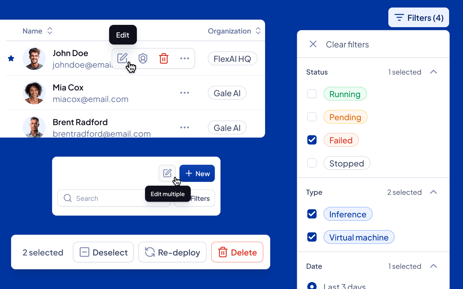 An overview of different screens of the DHARMA Studio sign-up flow on a mobile phone, designed by Oryzon Studio.