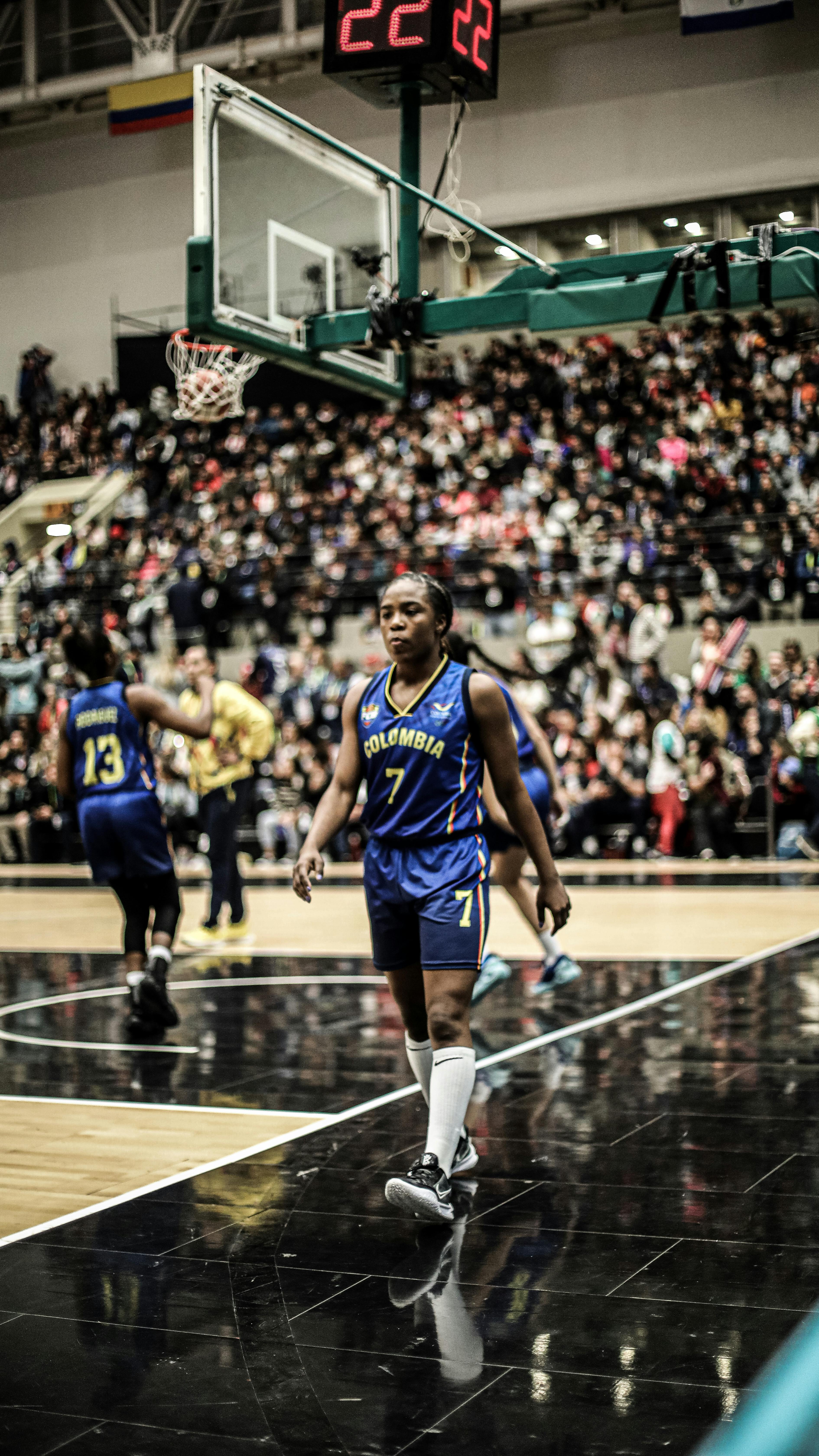 Black female college basketball player