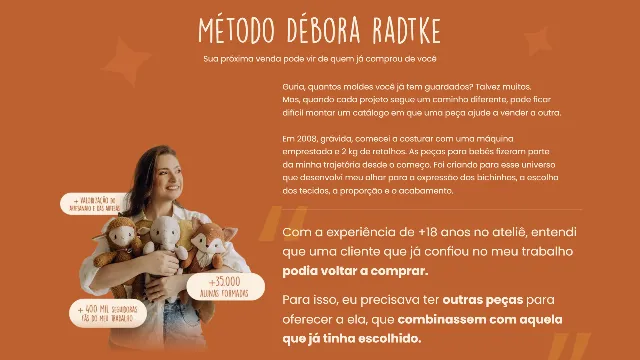 Seção Autoridade monstrando a professora e autora do Curos Bichinhos da Maternidade