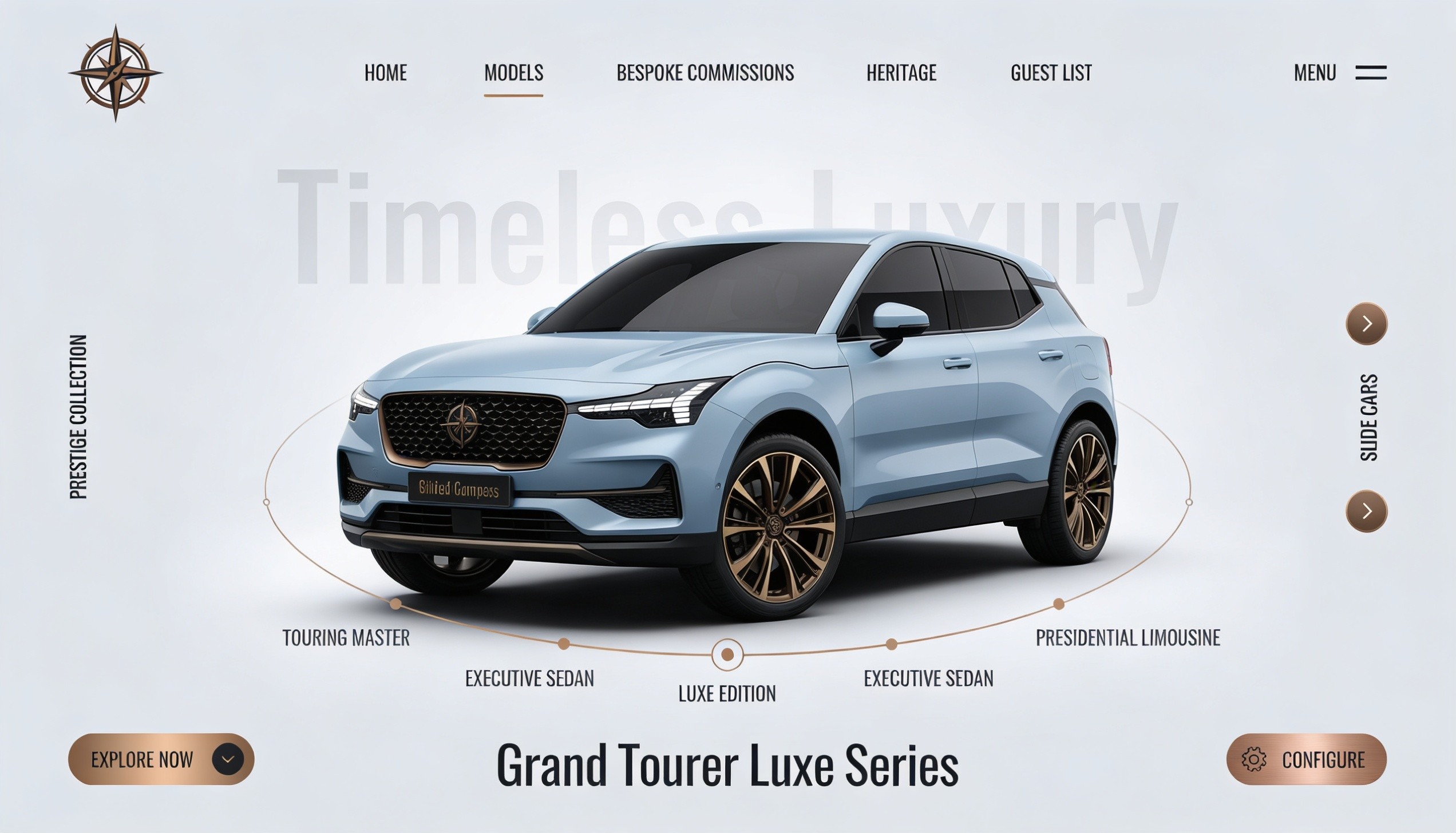 Car digital twin experience 3D automotive with various configuration options