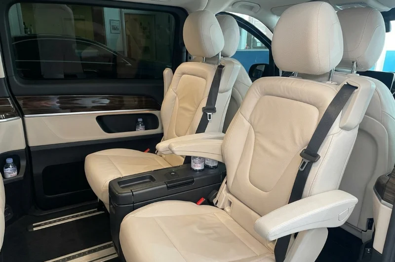 Mercedes EQV class seat unfolded