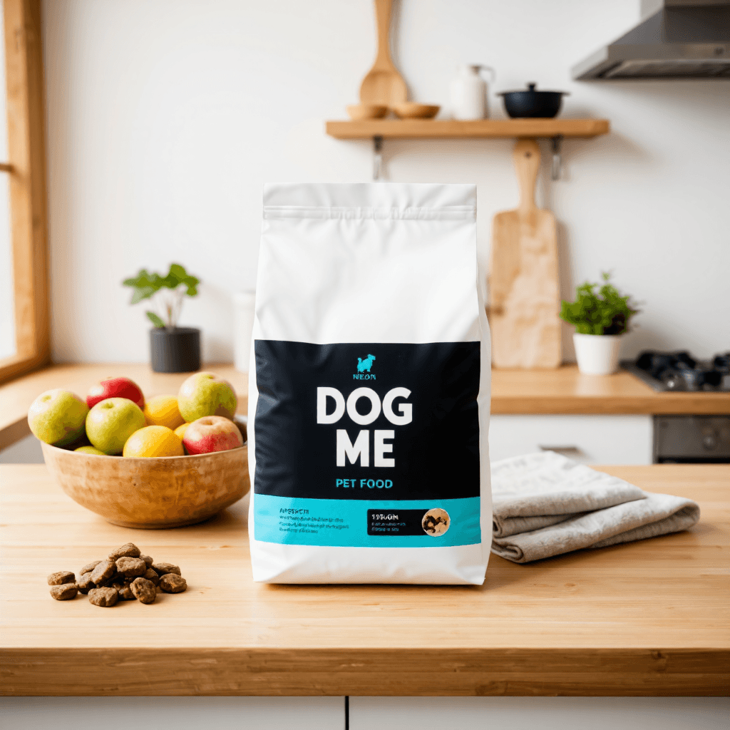 product photography of dog food
