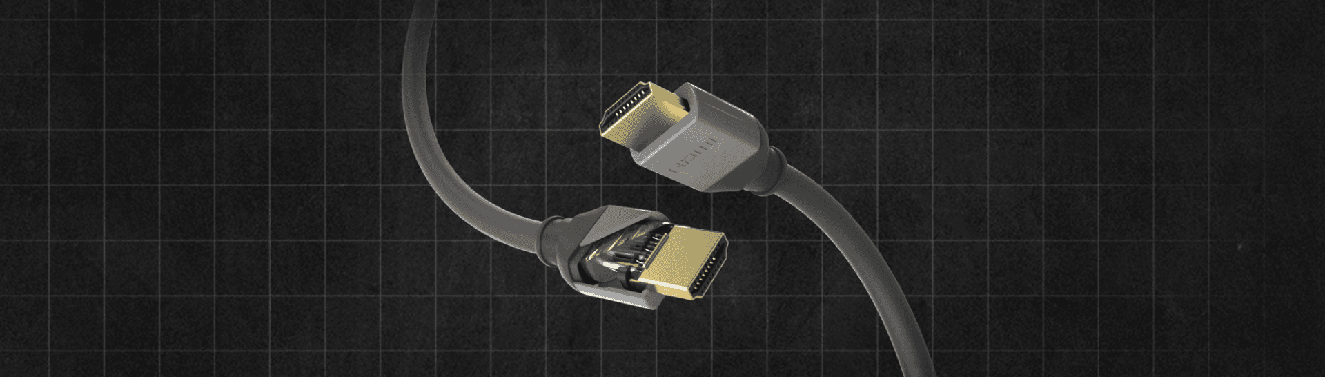 Two HDMI cables with gold-plated connectors.