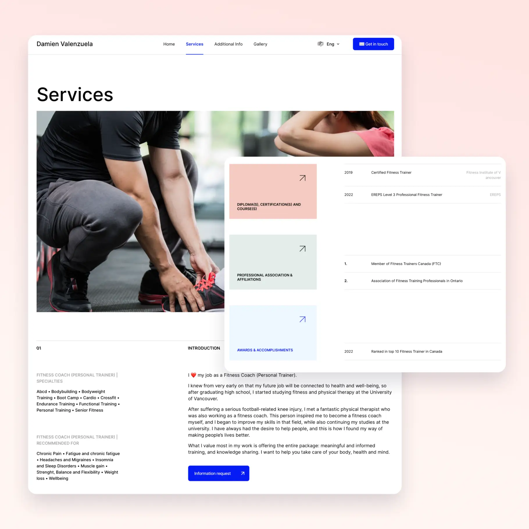 Webfolio onboarding screenshot - color choice