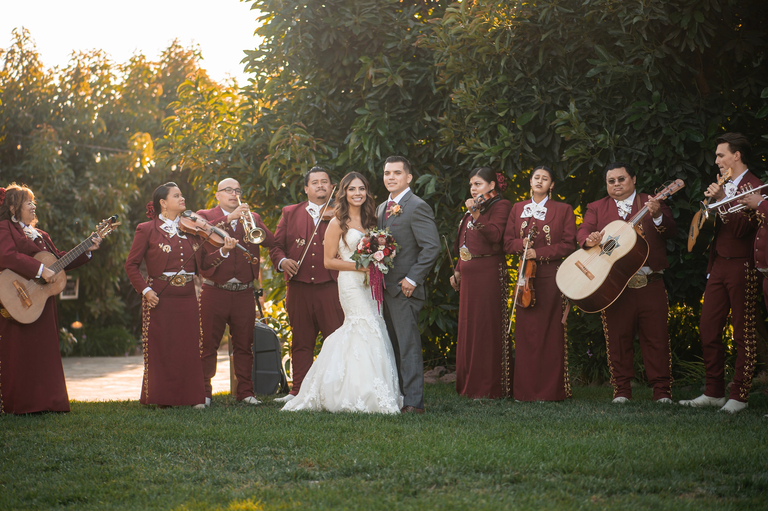 Bride and groom portraits with mountains in the background at Gerry Ranch