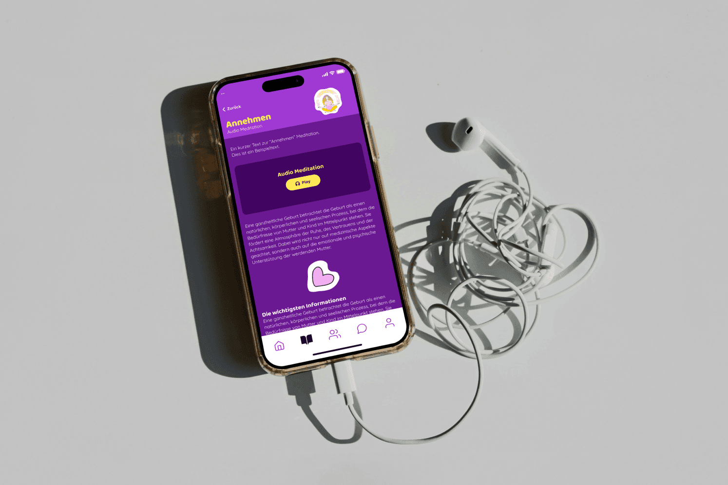 UI App Design Screens "My Doula"