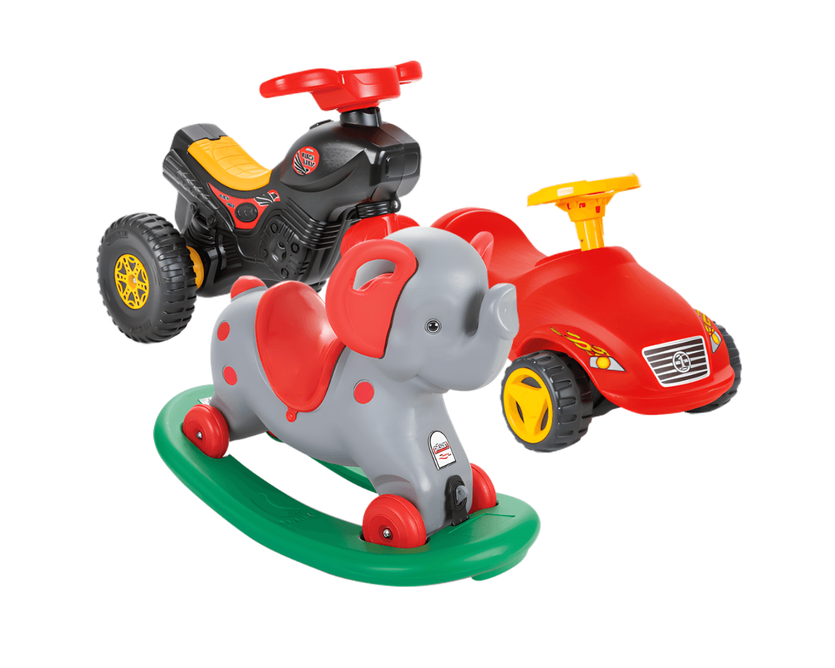 Oyuncak Motor, Oyuncak Fil, Oyuncak Araba, Plastik, Renkli