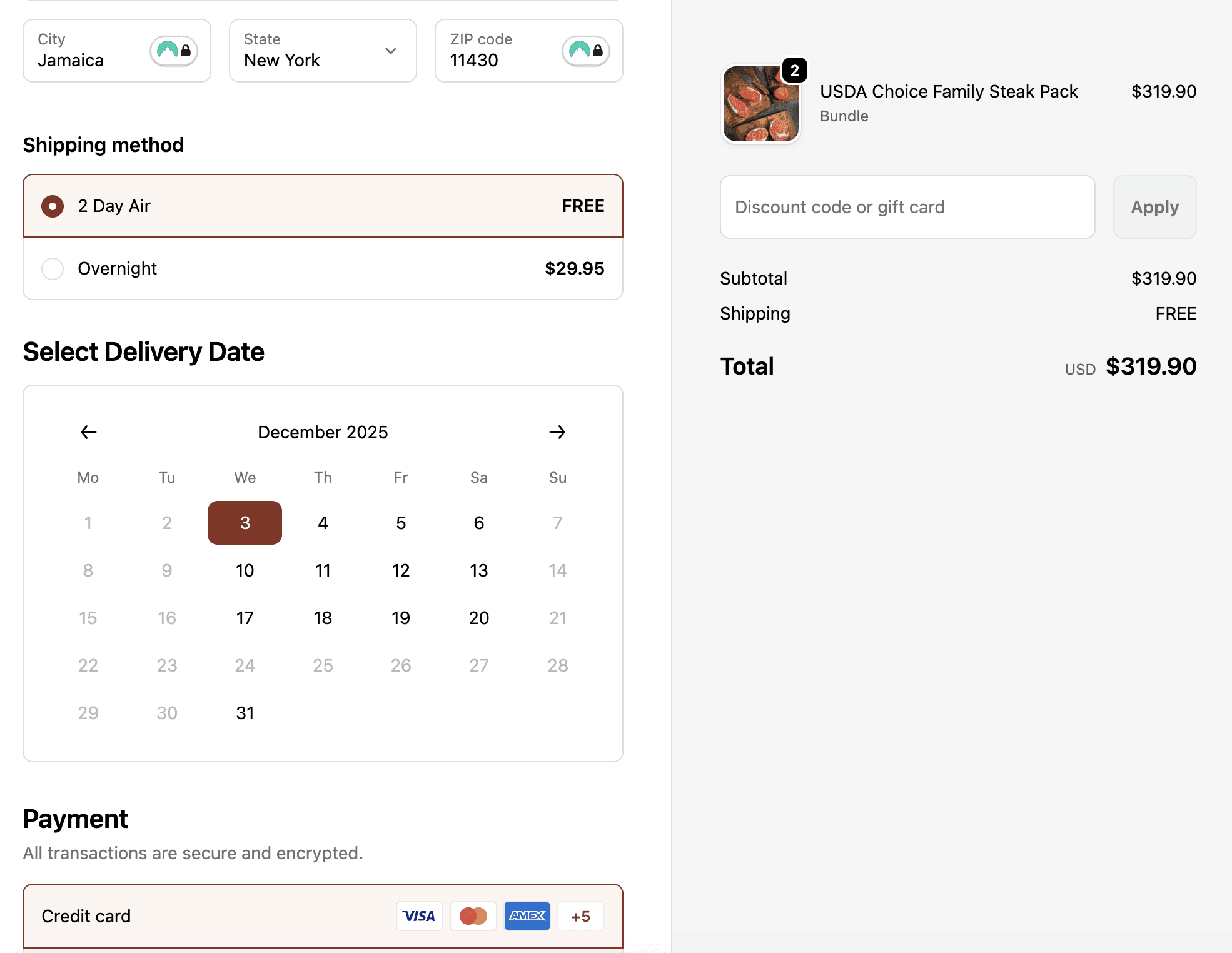 Checkout Date Picker Flare Shopify