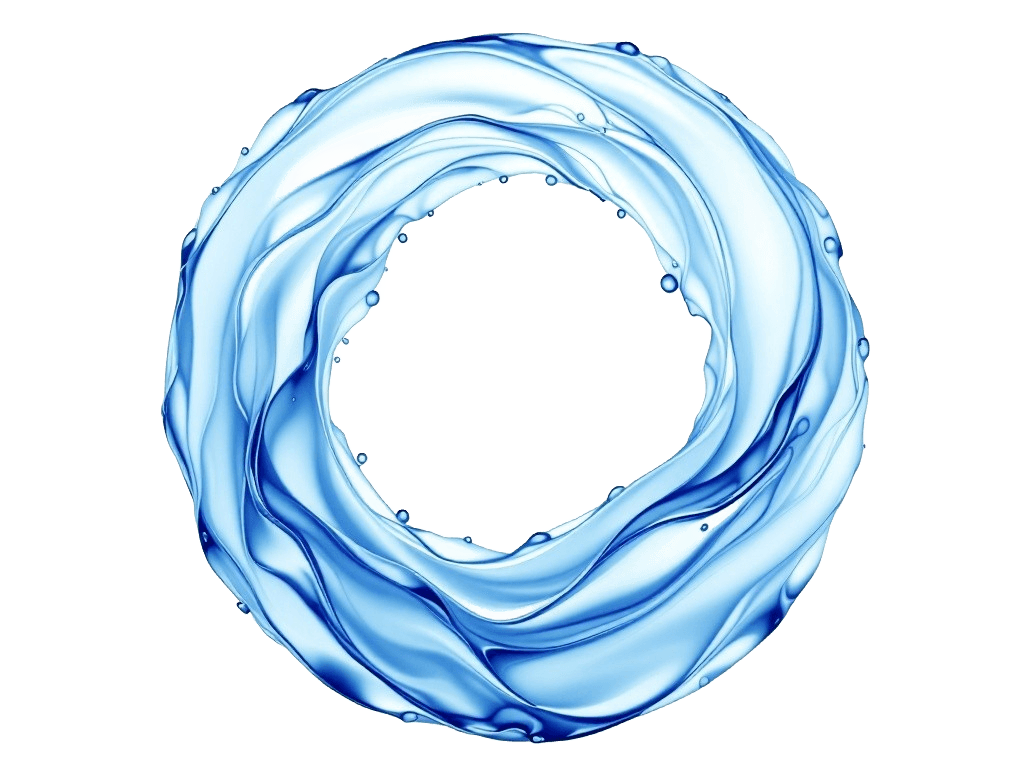 Water forming a circle (Background Removed)