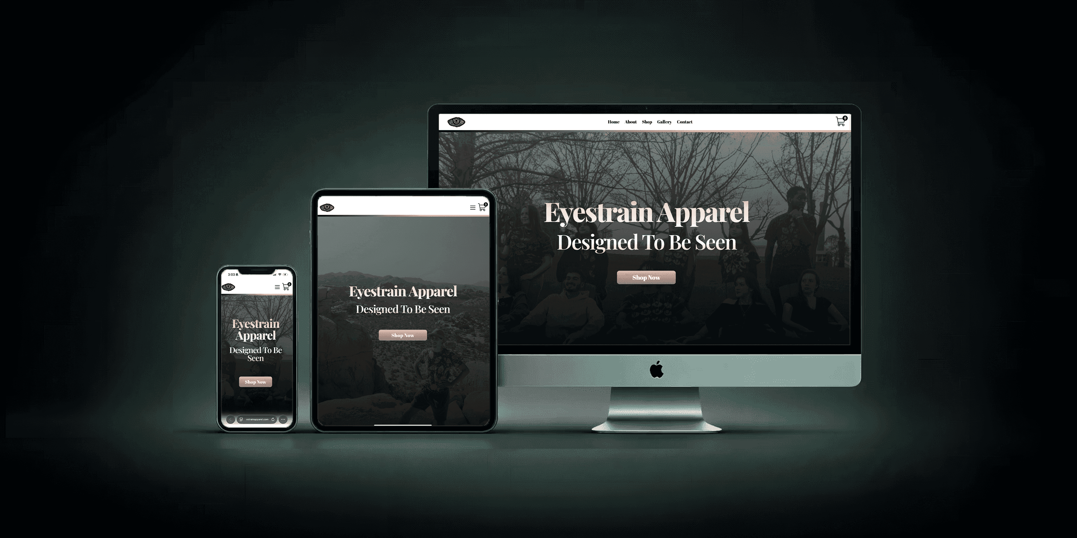 Responsive e-commerce website design displayed on desktop tablet and mobile devices