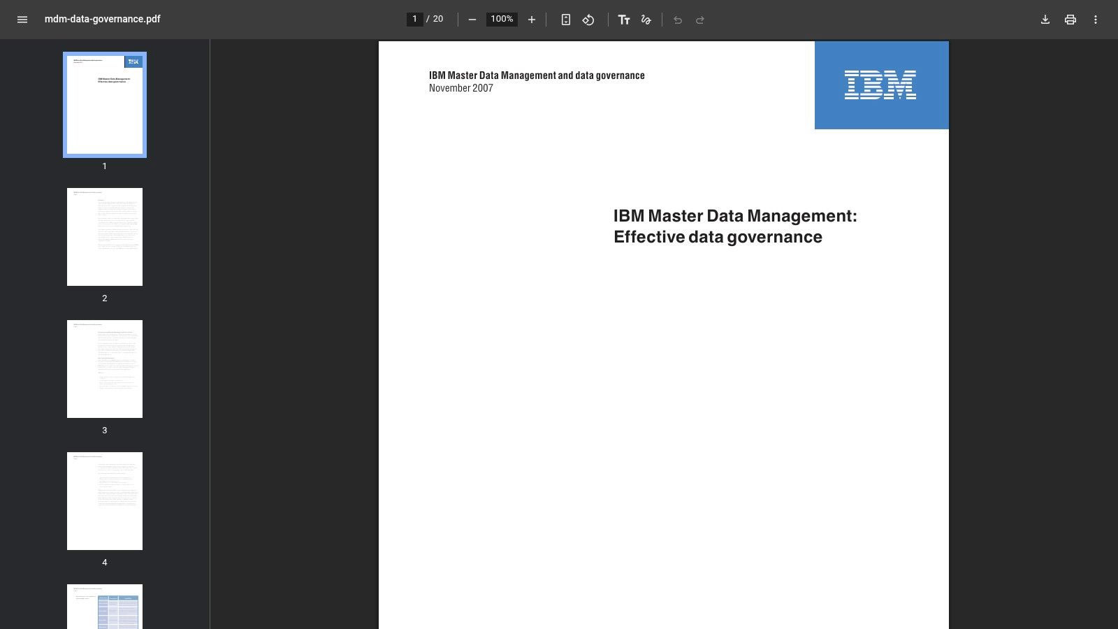 IBM Data Governance Council Maturity Model