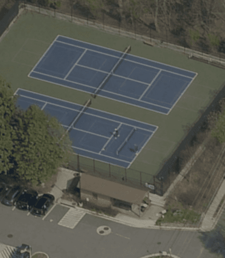 N. Cherry Street Courts tennis courts in Falls Church, Virginia where Stefan Stankovic HitAce Tennis runs tennis supported programs