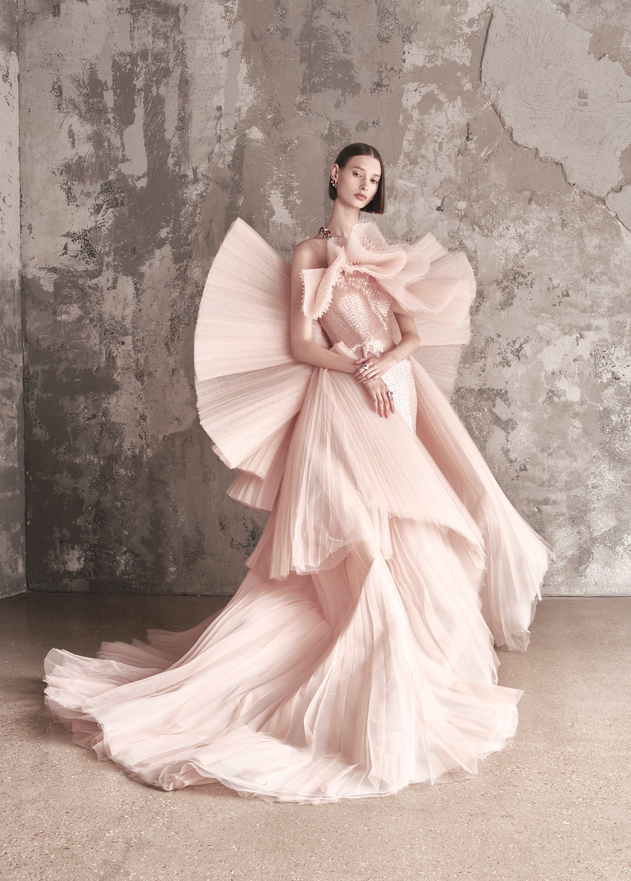 Red and black 3D cube mockup on a table