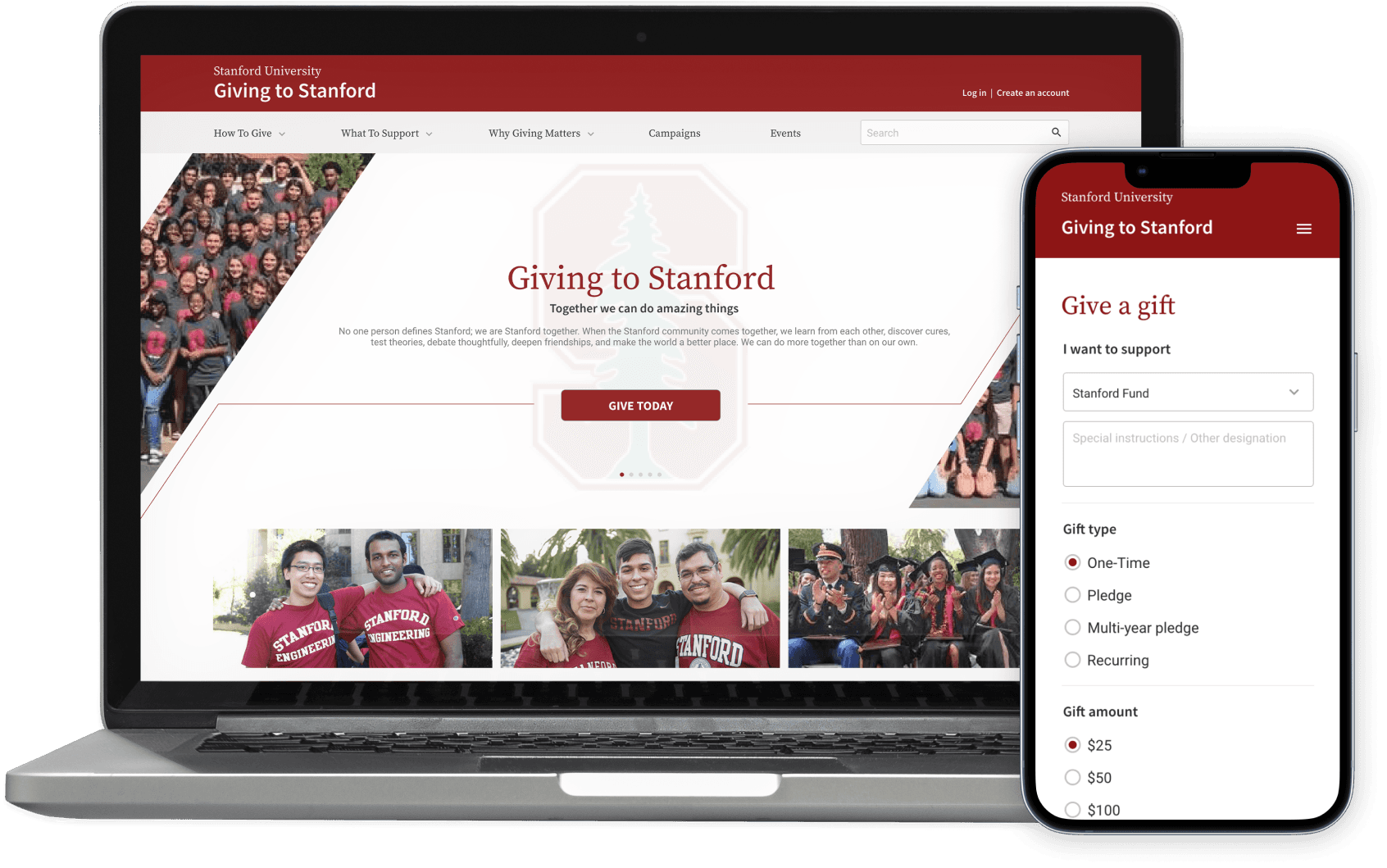 Support Stanford Mockup