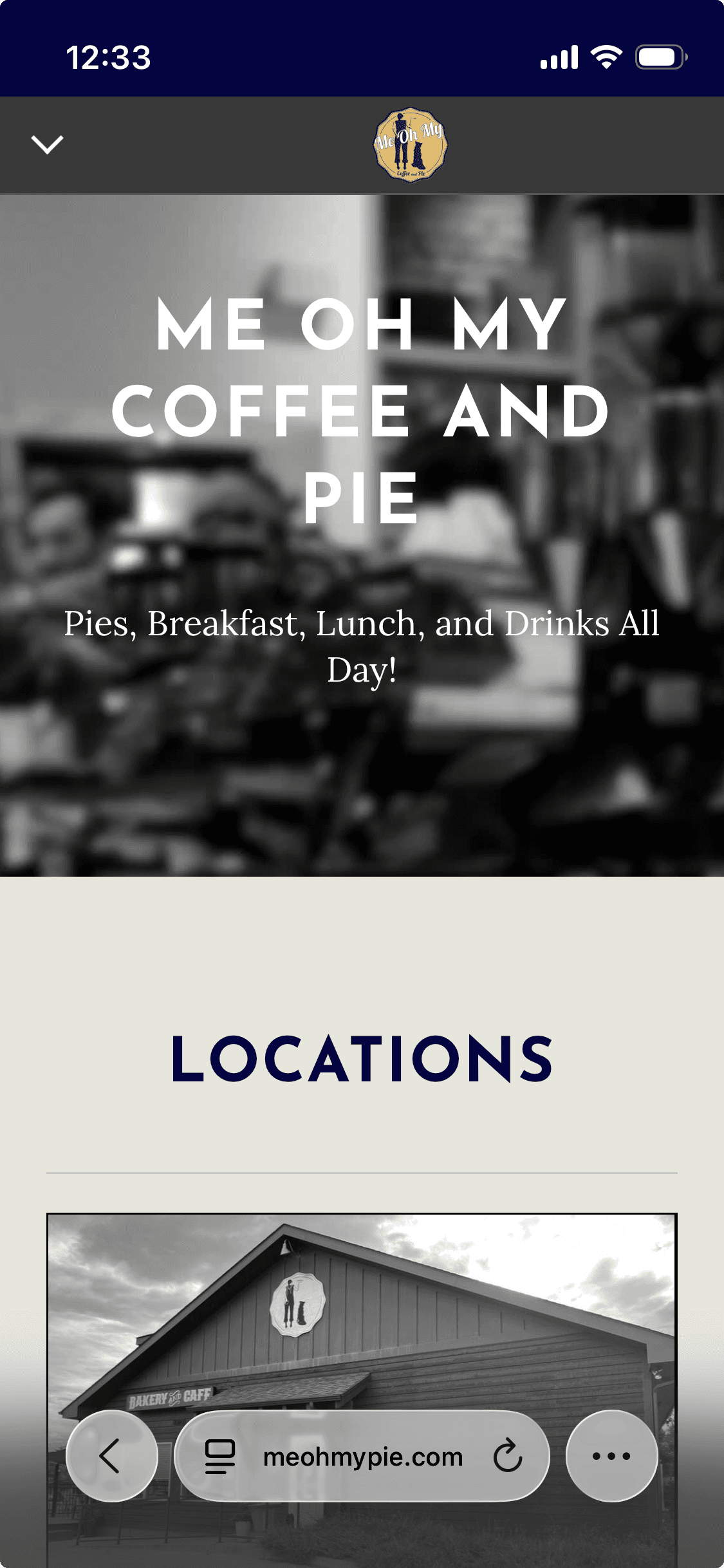 me oh my website homepage