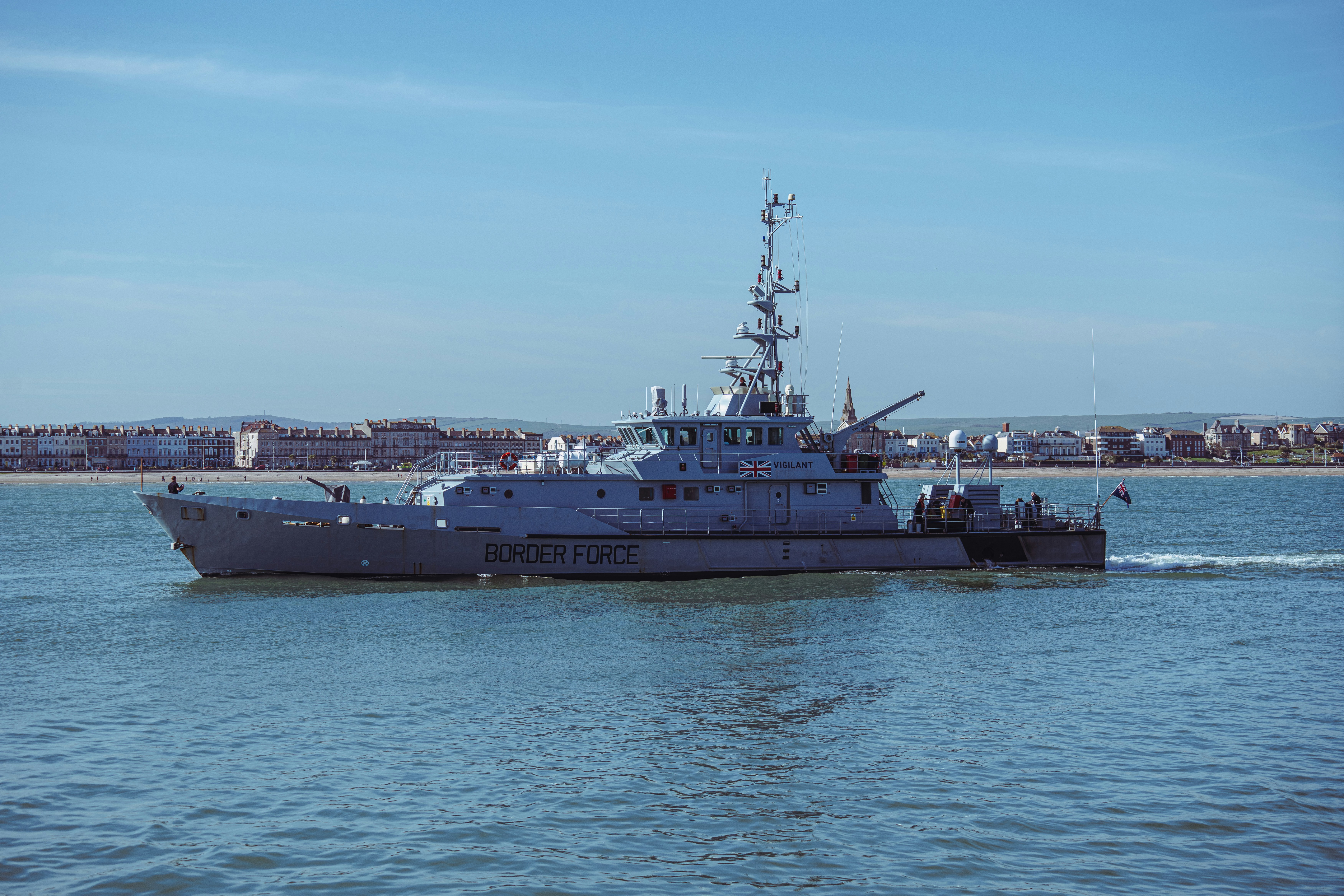 a large boat in a body of water