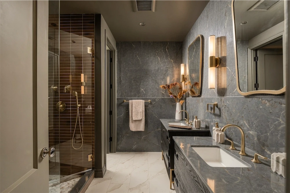 Interior finishes and integrated lighting at 1408 Cliffbrook Drive