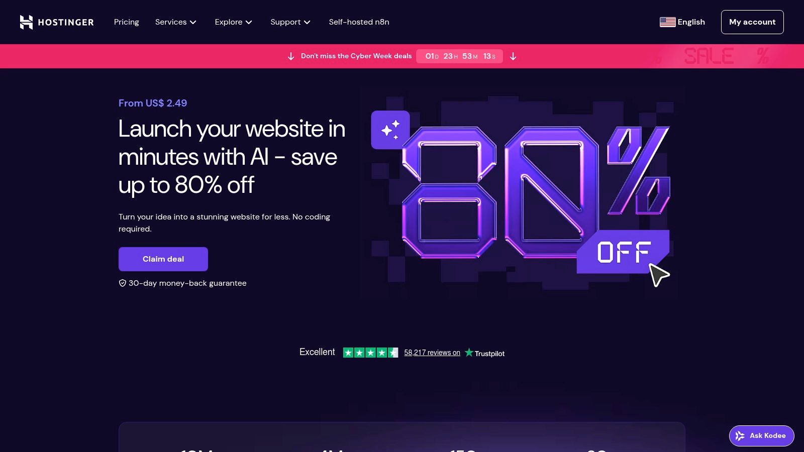 Hostinger – AI Website Builder