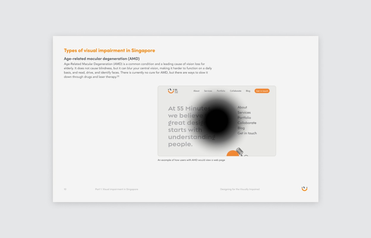 A screenshot from the Designing for the Visually Impaired guide