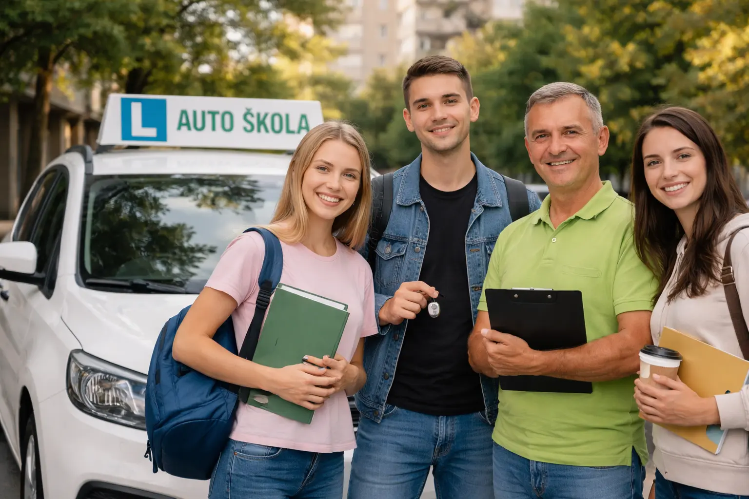 čas vožnje u auto školi u Nišu sa instruktorom i kandidatom