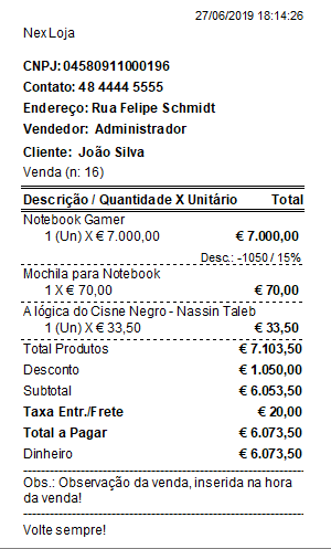 Bobina (74mm) - Modelo 203c