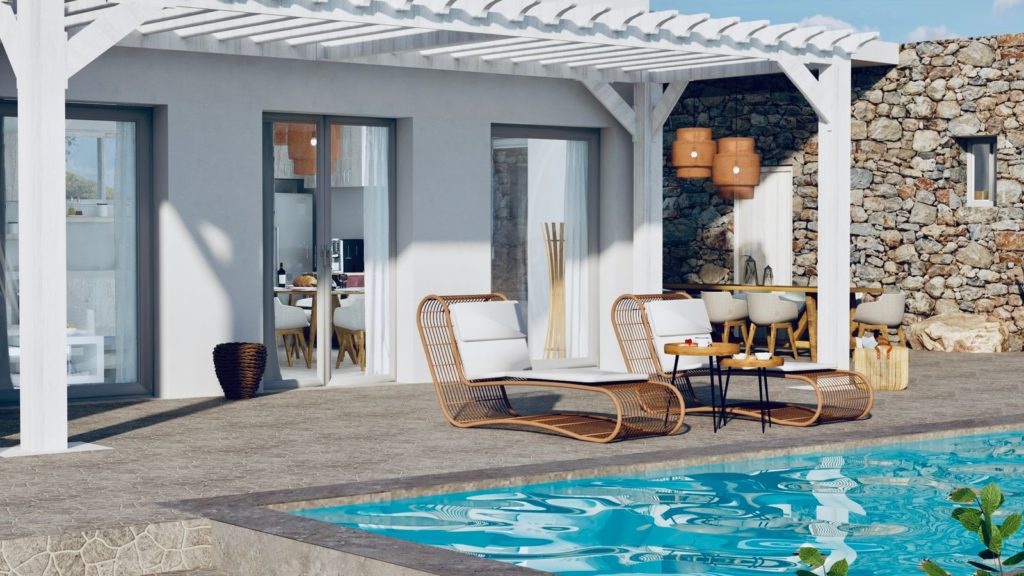 Villa moderne grecque Tzanes proposée par Guillaume Defrance et IIDF