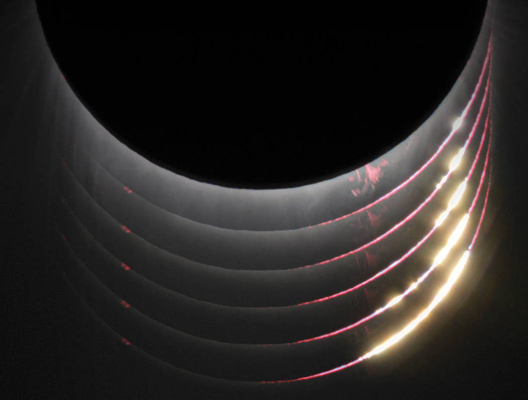 Baily's beads during a solar eclipse