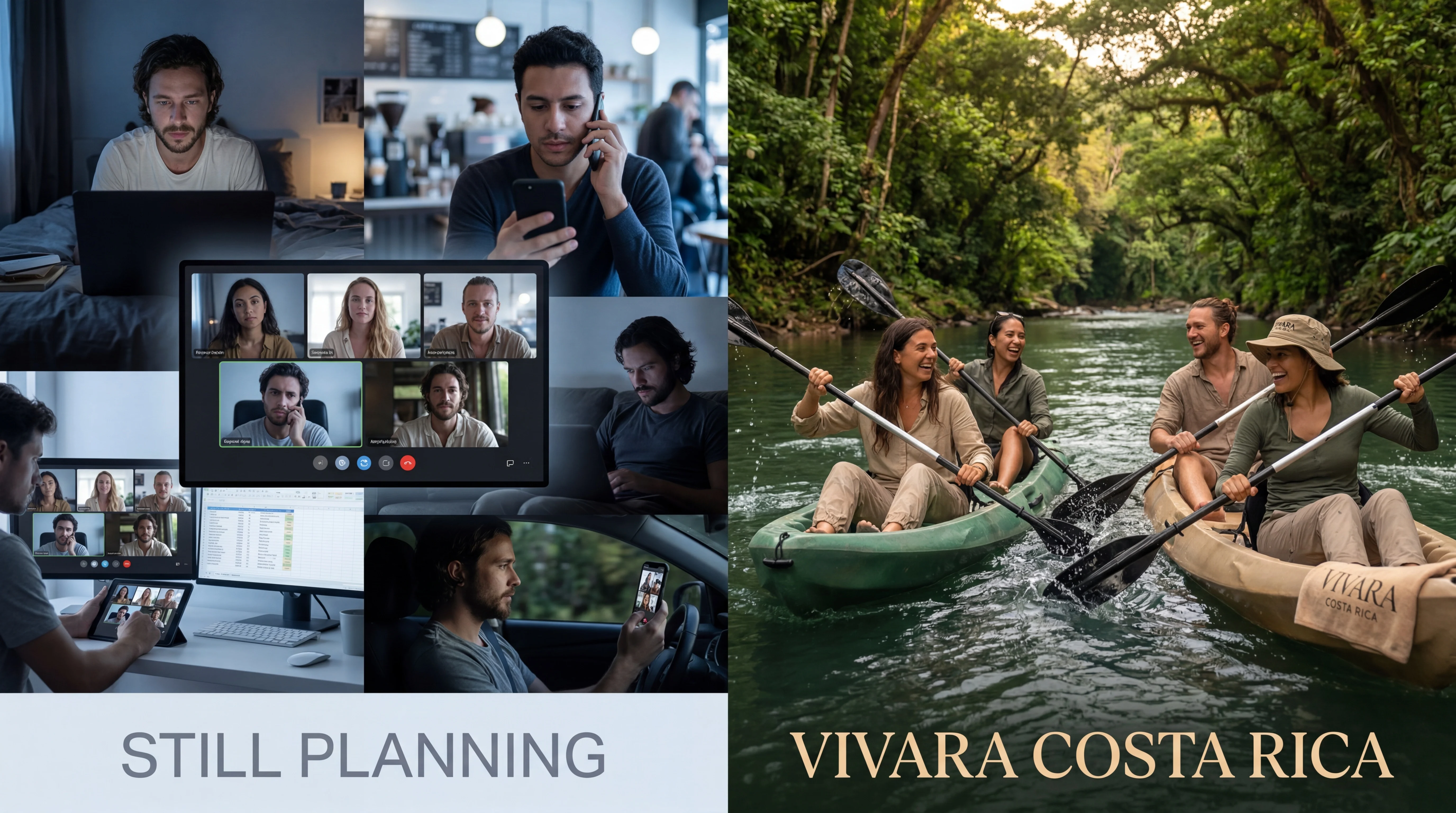 friends on a group retreat in Costa Rica at Vivara