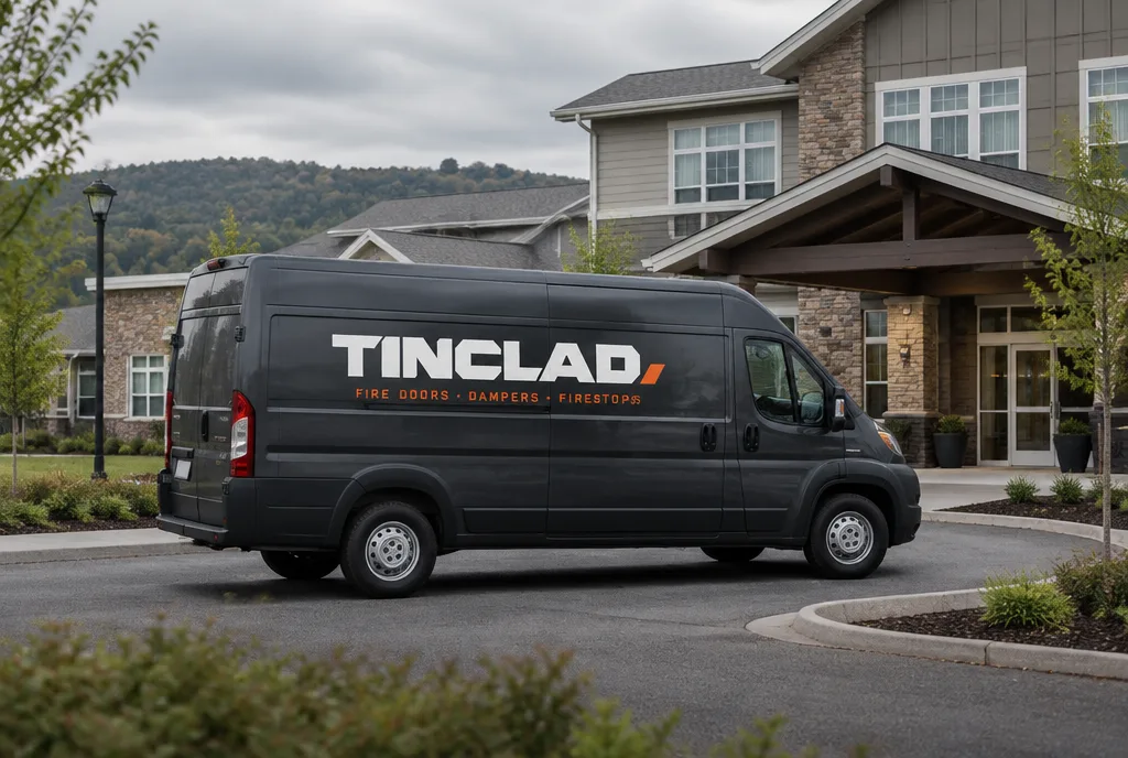 Tinclad van at a newer senior living campus in Chester County.