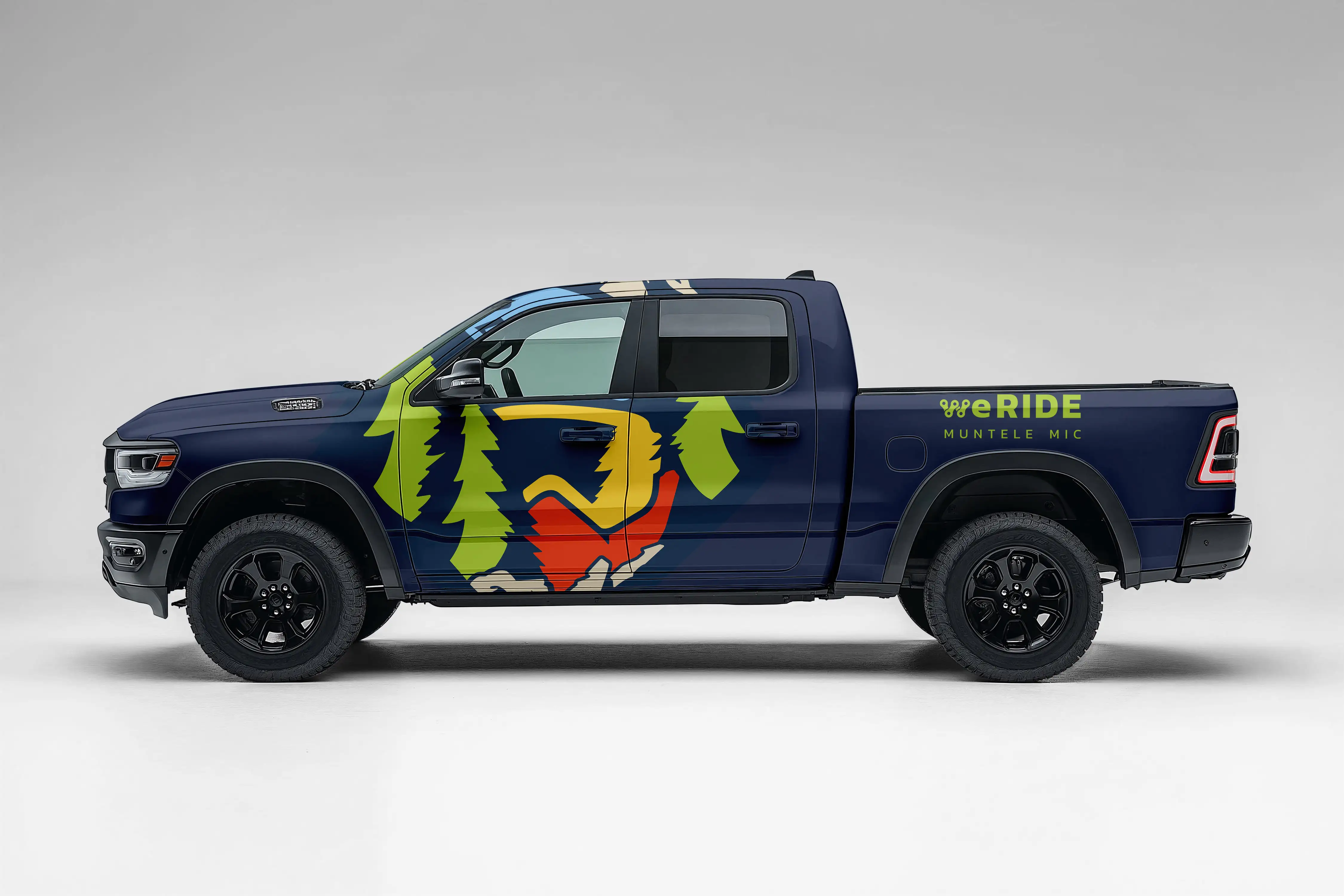 Mockup of WERIDE car