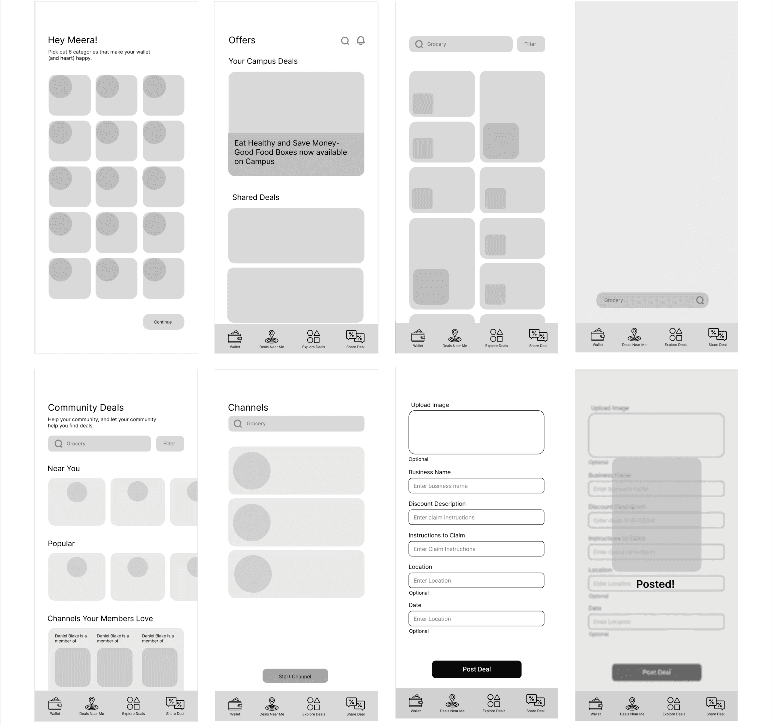 Low-Fidelity Wireframes