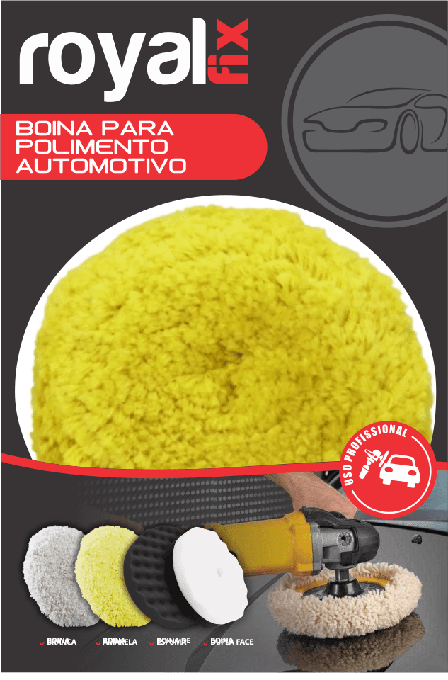 Royal Fix Boina para polimento amarela