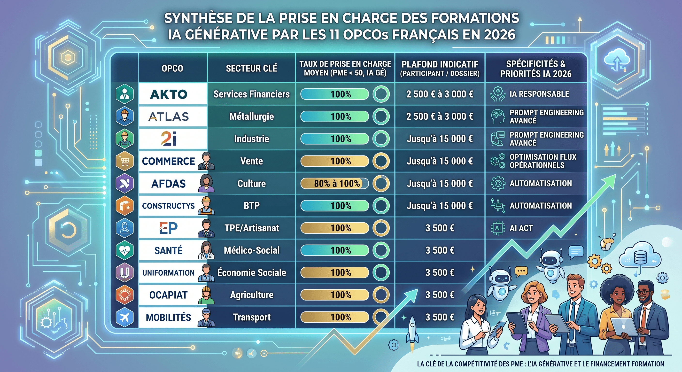Financer sa formation IA via l'OPCO en 2026 : guide sectoriel par branche