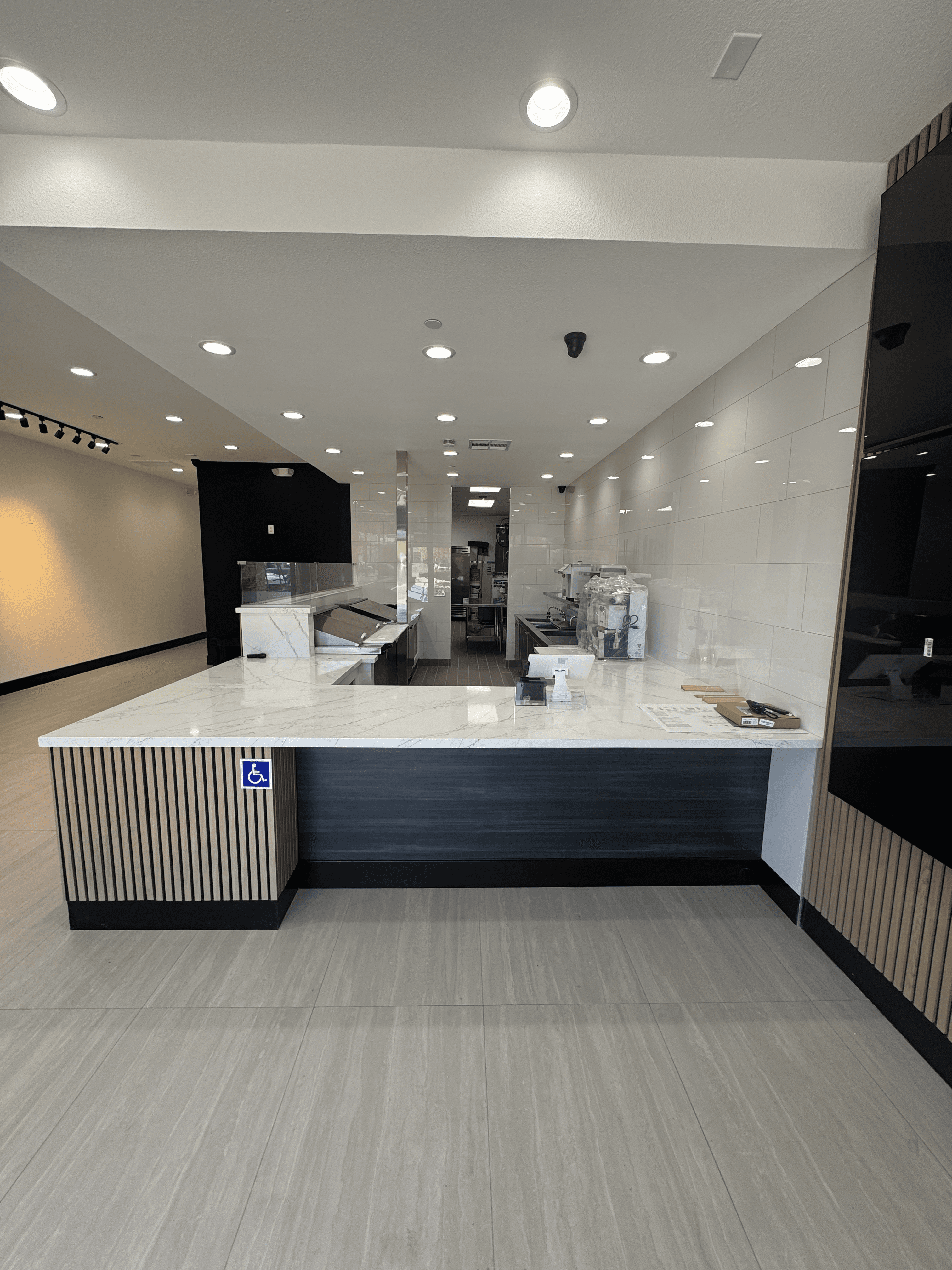 Custom tea shop counter and front service area – Karak Boba