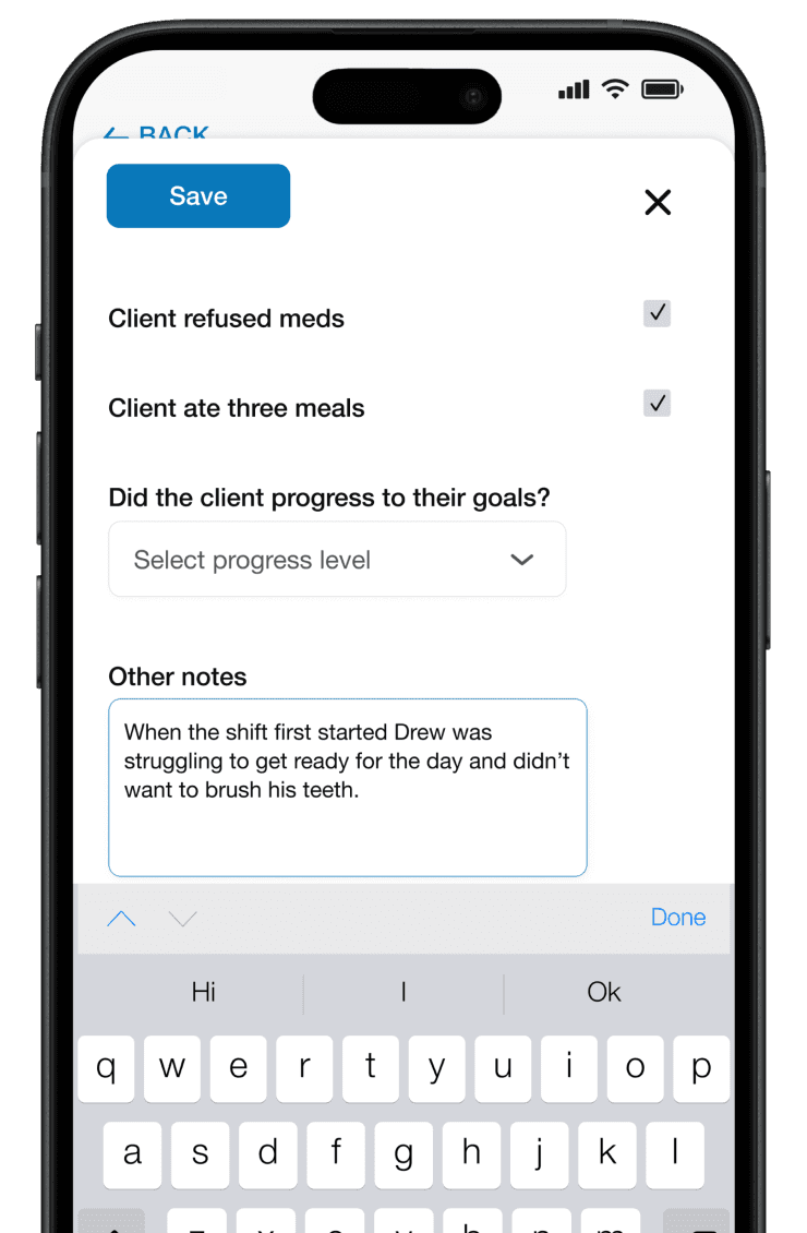 Charting in mobile app.
