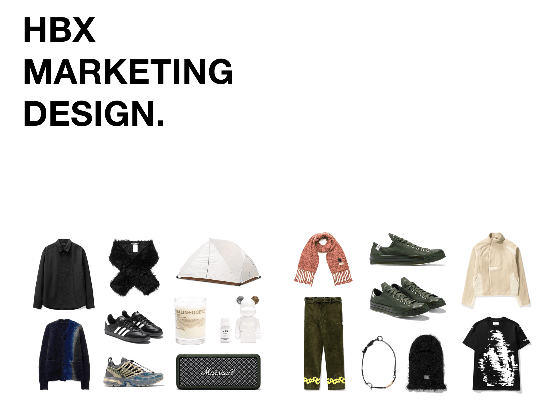 graphic design that says HBX MARKETING DESIGN.