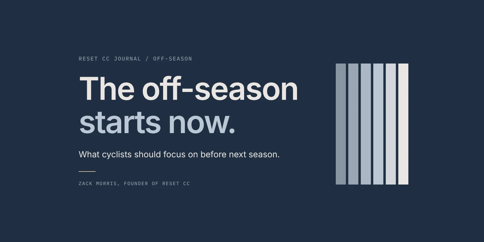 The cycling off-season: what to focus on before next season