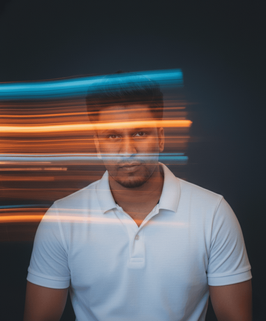 Michael Carter profile with a dynamic light