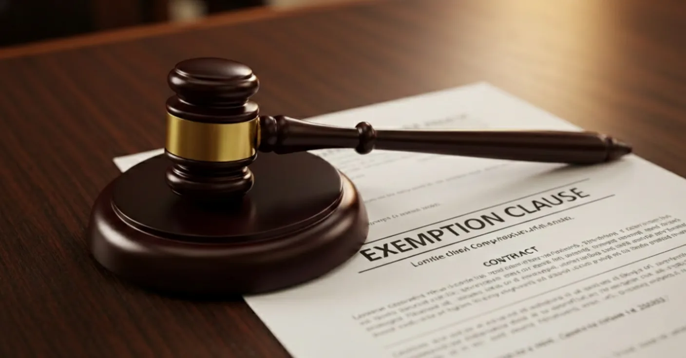 Gavel and contract on desk