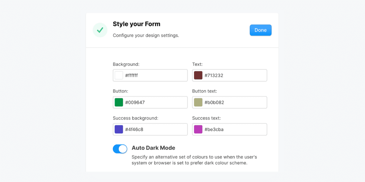 style your ecosend form