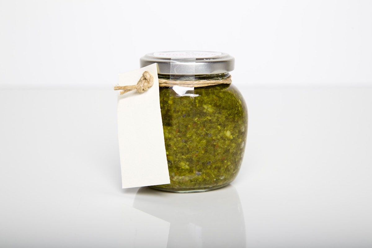 Jar of pesto