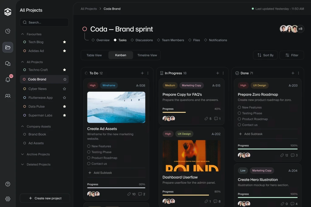 Task dashboard — bob lejeune