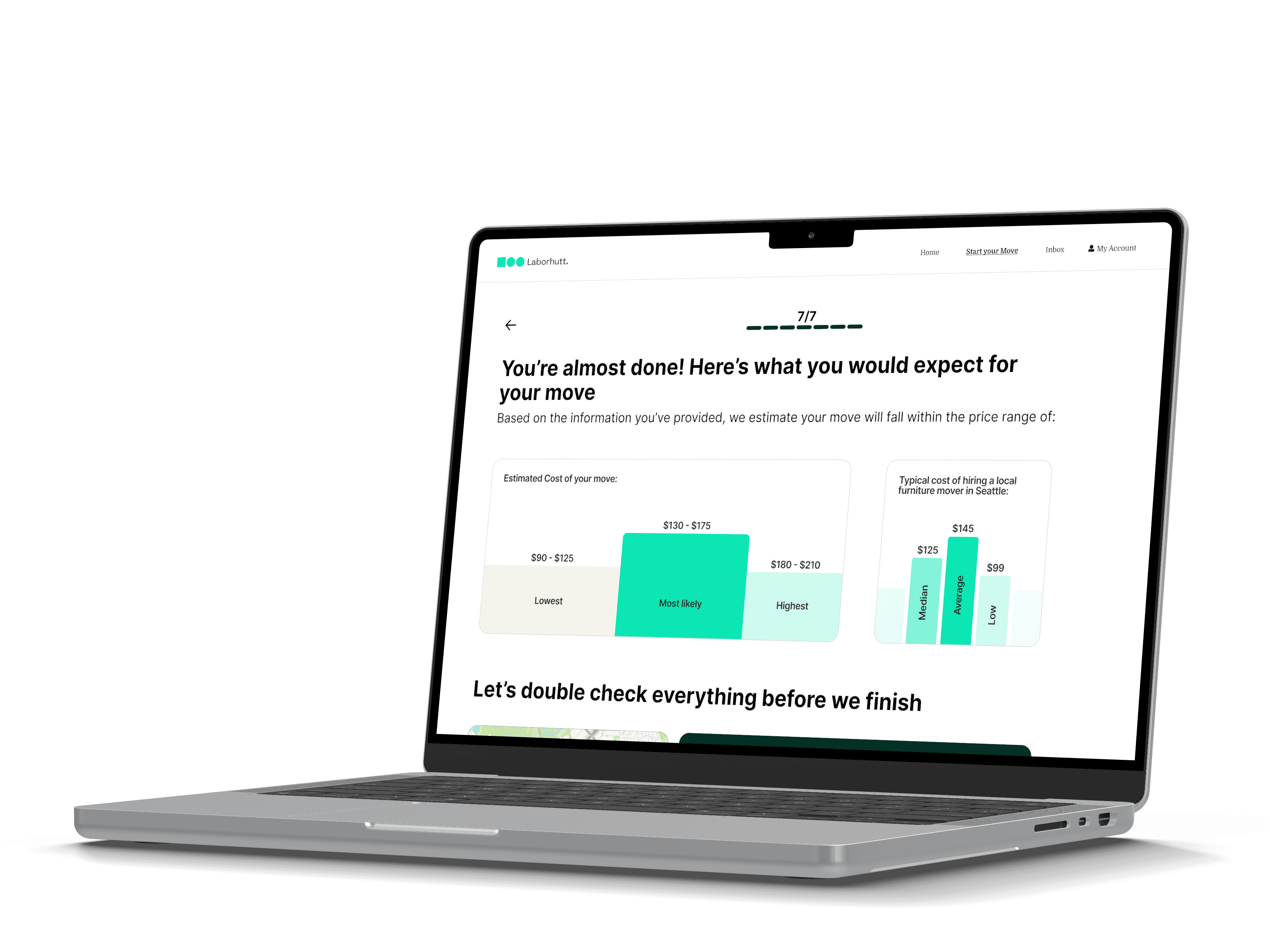 Macbook Showing Laborhutt Cost Estimator