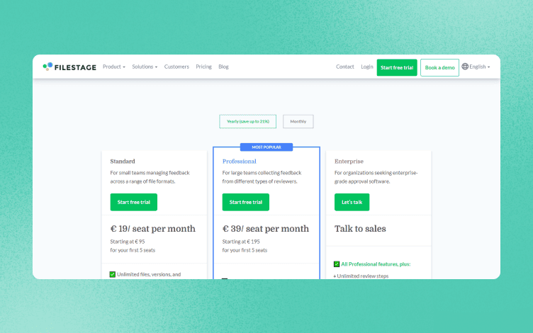 Filestage Pricing