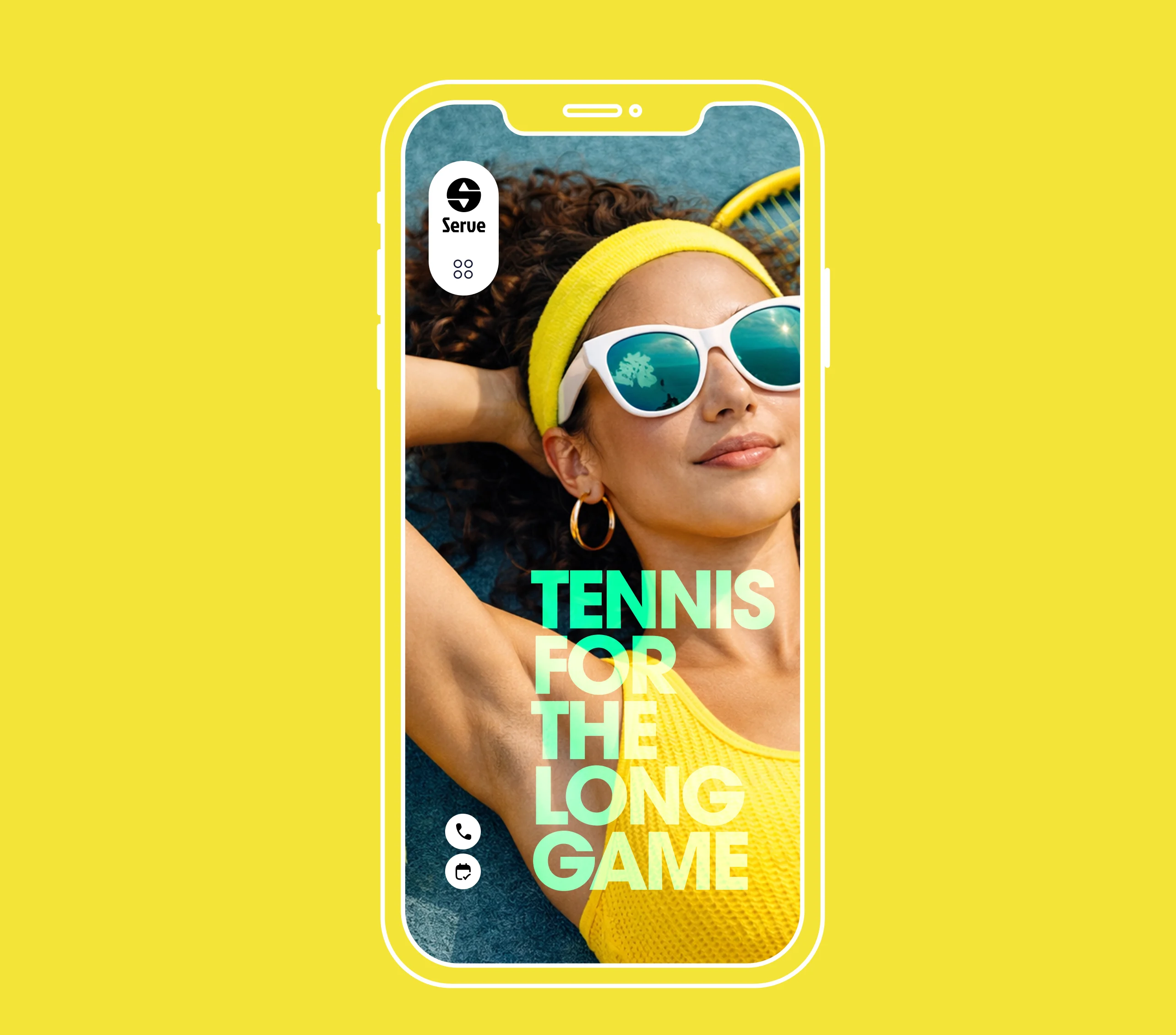 Serve tennis mobile app interface