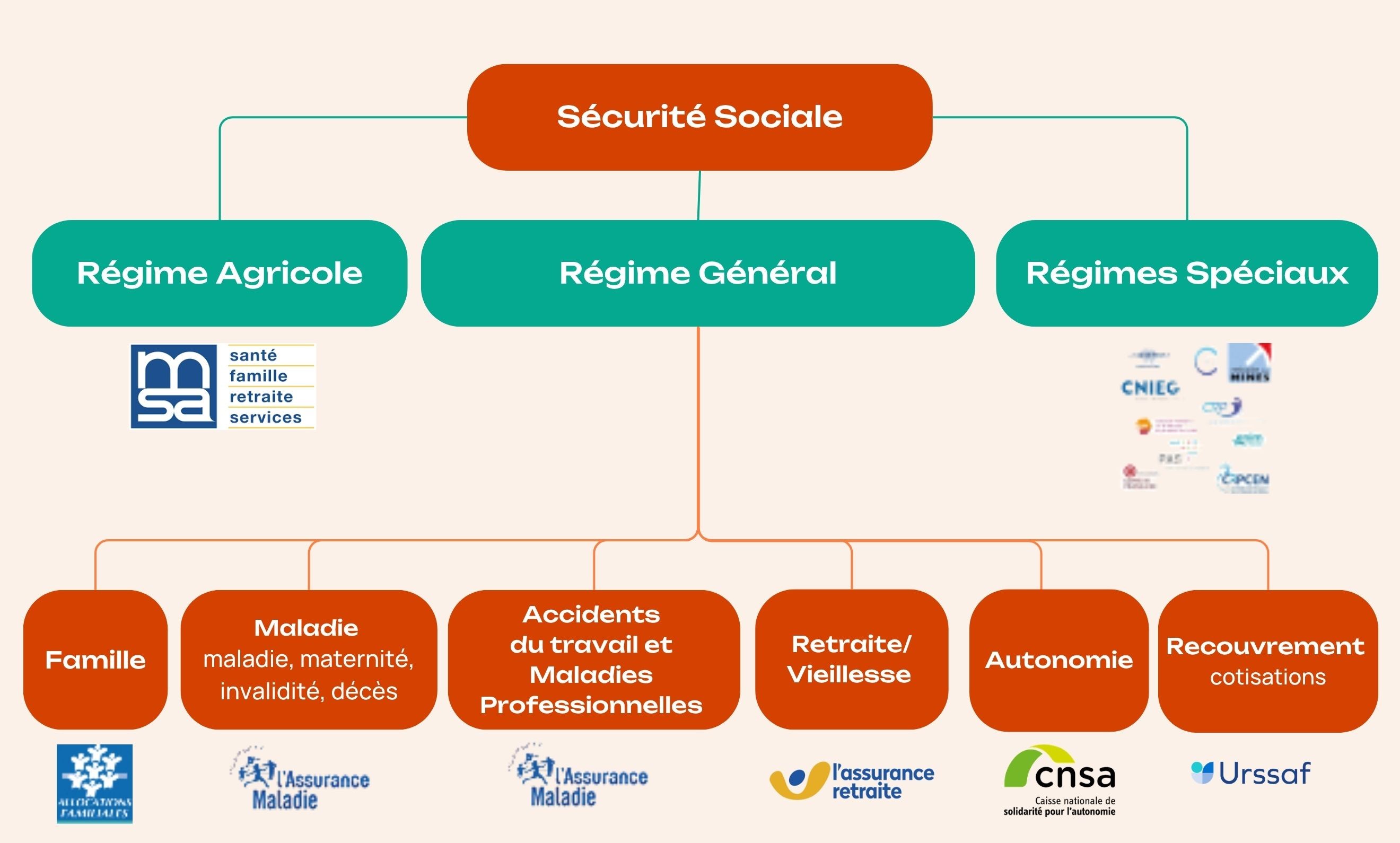 schema regimes obligatoires securite sociale